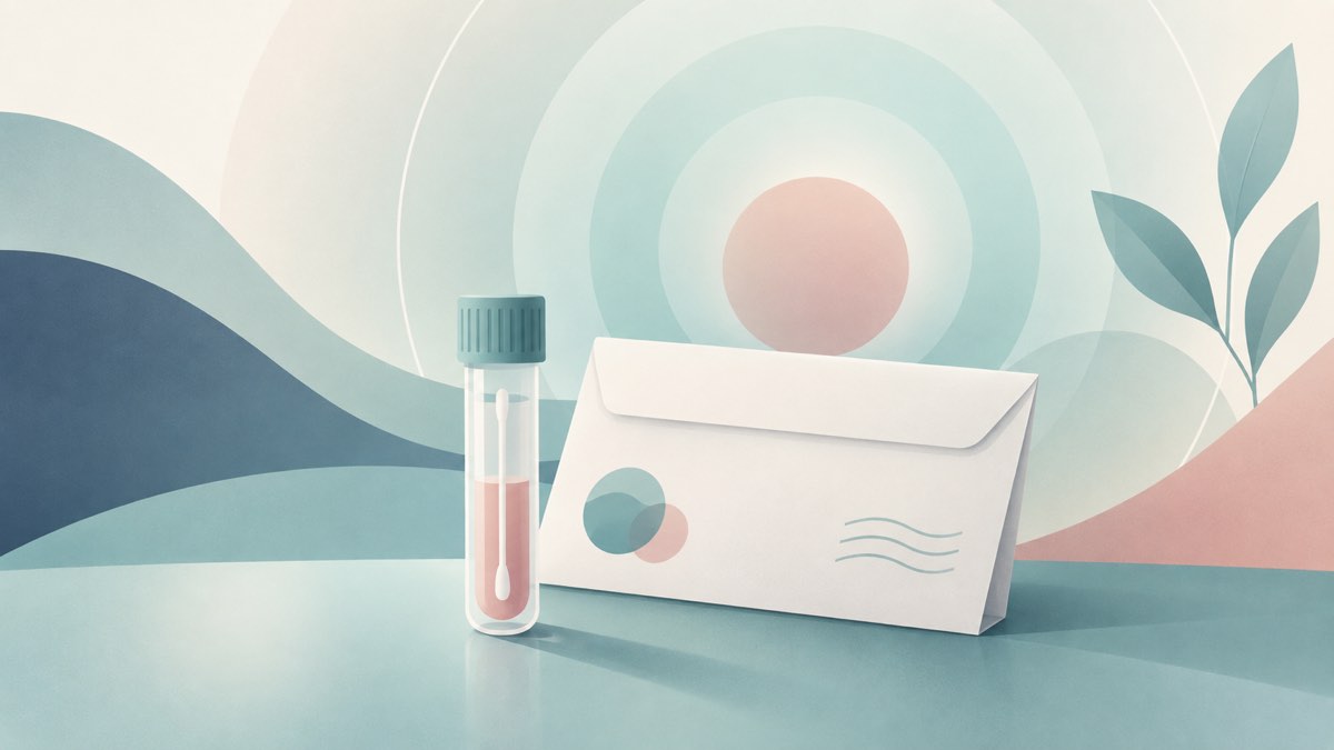 Can You Do a Cervical Screening Test at Home? What the NHS Self-Sampling Kit Does — editorial illustration